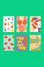 Lot de 6 cartes à peindre par numéro Queens Only